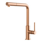 Baterie bucatarie Tasca Breda, finisaj PVD periat, Copper, cupru, cap extractibil